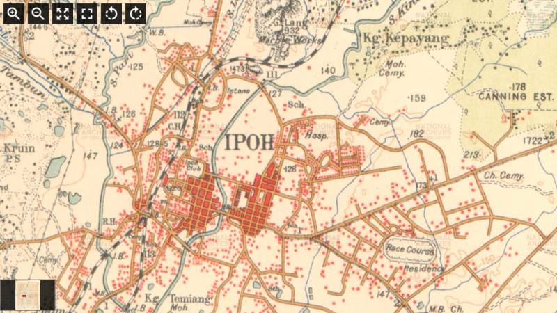 Peta sekitar Ipoh, 1933